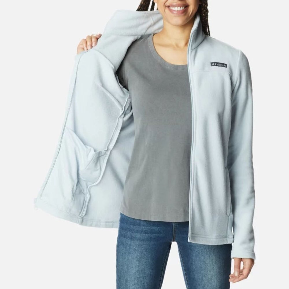 Women's Columbia Grey Castle Dale Full Zip Fleece Jacket Size: M - Picture 5 of 6